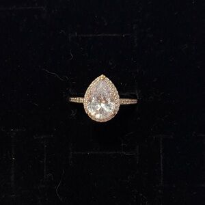 Pandora Sparkling Teardrop Halo Ring